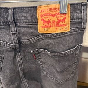 Levi's Men's Charcoal Slim Jeans 30x30